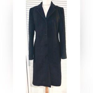 Vintage 90s Y2K The Limited long wool blend pea coat black Size Large woman’s